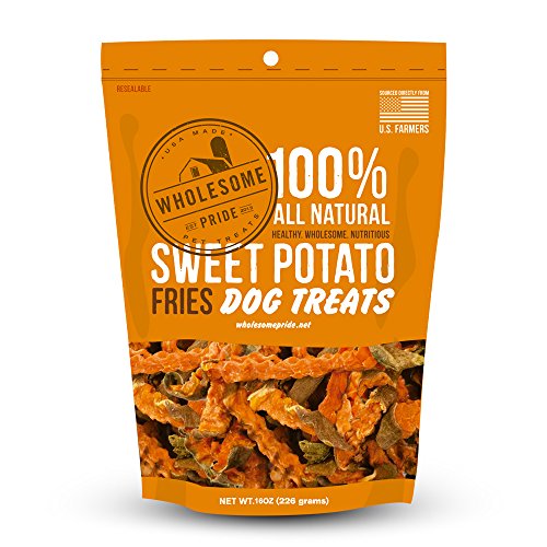 Wholesome Pride Pet Treats Sweet Potato Fries Dog Treats - 16oz - Grain Free, All Natural, Vegetarian, Made in the USA