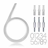 5" Zinc Alloy Floating House Number, Metal Modern