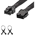 J&D 8 Pin PCI Express Power Extension Cable (2 Pack), Durable PCIe Power Extension Cable, 12 inch