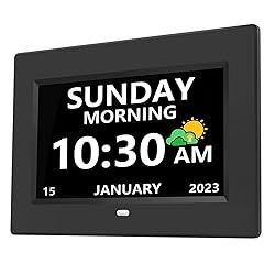 MRCHYDZ 7 Inch Clock with Day and Date for Elderly