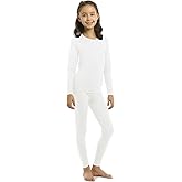 ViCherub Girls Thermal Underwear Set for Kids Long Johns Fleece Lined Base Layer Top & Bottom Cold Winter Thermals