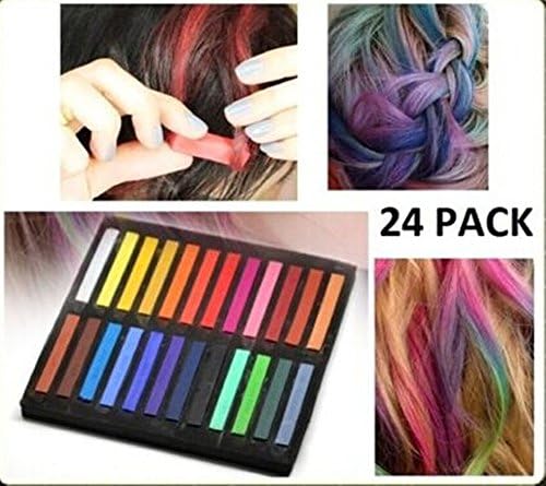 24 Colors Fashion Hair Color Soft Chalk Non-toxic Temporary Salon Color Hair Chalk Dye Pastels