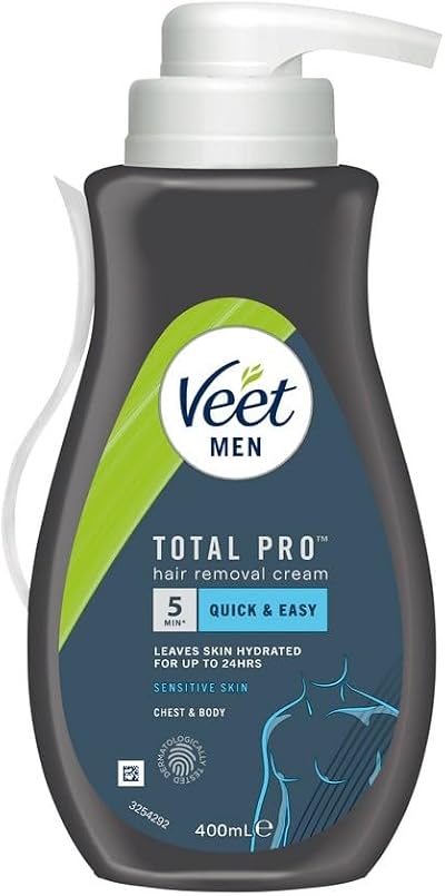 Veet Men Hair Removal Cream 400ml Hydrating Chest Body Smooth Skin