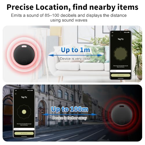 Air Tracker Android, 4 Pezzi Smart Tracker Trova Oggetti (Nero) | Bluetooth Tracker con Google's Find Hub(Solo Android), Air Smart Tracker Localizzatore Chiavi per Chiavi/Bagagli/Portafogli
