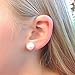 Pretty Smart Round Simulated Shell Pearl Invisible Clip On Earrings for Non-Pierced Ears White (10mm)