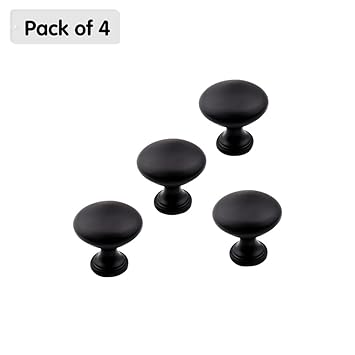 Zhi Jin 4pcs Premium Simple Cabinet Knobs Handle Round Furniture