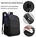 kopack Waterproof Laptop Backpack 15.6inch Water Proof Zipper Inch Hidden Back Slot/USB Charging Port Black