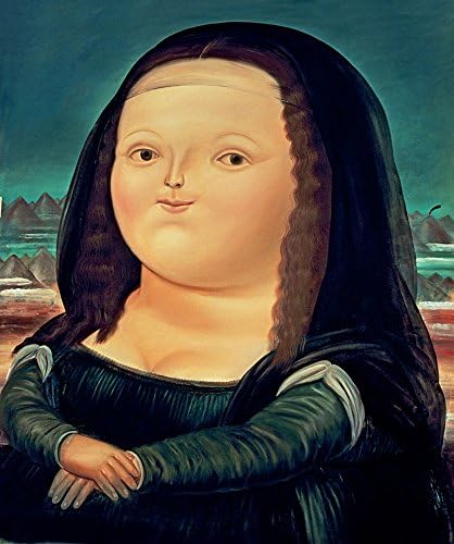 Fernando Botero - Mona Lisa, Size 20x24 inch, Canvas Art Print Wall Decor