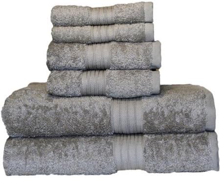 Egyptian Majestic Oversized Heavy Weight Egyptian Cotton 6piece Towel Set (ice grey)