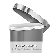 simplehuman 40L Slim Kitchen Pedal Bin with Silent Soft Close Grey view 5