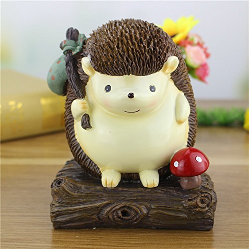 ToiM Cute Hedgehog Money Box Money Jar Money Box Piggy Bank Coin Bank , Creative Birthday Gift Desktop Decoration Crafts (Stump)
