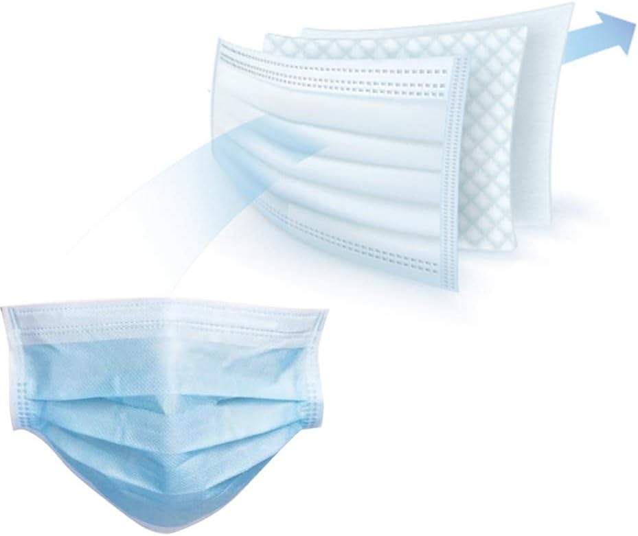 Disposable 3-Ply Face Ma-sk Protective Mouth Ma-SKS Safety Ma-sk 3 PCS