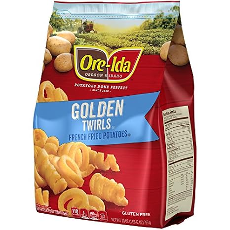 Ore-ida Golden twirls french fried potatoes with skins (013120004834)