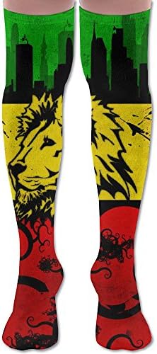 Rasta Lion Of Retro Casual Unisex Sock Over Knee High Socks Long Athletic Sport Tube Socks