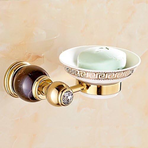Stone soap Golden copper soap nets Bathroom soap box Antique soap box European-style marble soap dish-B