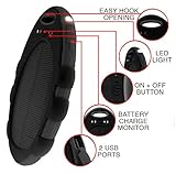 5,000 mAh Portable Solar Power Bank Charger, Battery Pack, 2 USB Port +Flash Light +Charger Cable Water Resistant, Led Indicator External Battery Backup, 4 All Cell Phones, Smart Phone Tablet, Laptop