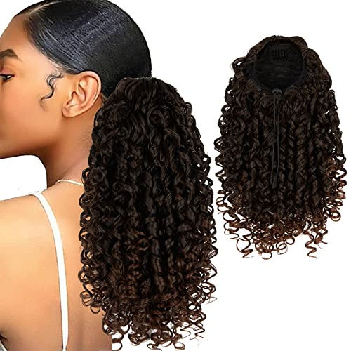 FXYTK Claw on Ponytail Clip in Ponytail Hair Extensions Hair Piece Clip on Pony Tail Hair Extension Claw Jaw Ponytail Extensions 38" Curly Light Auburn