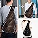 Leather Sling Bag Backpack, Multipurpose Outdoor Chest Bag Crossbody Bag for Men & Women 15L