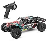 HBX 1:18 Scale All Terrain Remote Control Car 36KM/H High Speed RC Car, 4WD Electric Vehicle,2.4 GHz Radio Controller, RC Cars for Adults and Kids, Waterproof Off-Road RC Truck (Red)