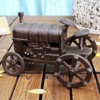 Zhao Xiemao Lawn Statue Cast Iron Figurine Classic Wrought Iron Tractor Garden Decoration Small Art Sculptures for Villa Courtyard Home Hotel Club (Color : C1, Size : As Shown)