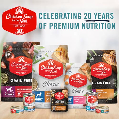 CHICKEN SOUP FOR THE SOUL GRAIN FREE DRY CAT FOOD, CHICKEN & LEGUMES RECIPE, 4 POUND BAG | SOY, CORN & WHEAT FREE, NO ARTIFICIAL FLAVORS OR PRESERVATIVES