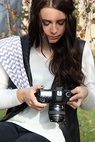 Capturing Couture SCARF-CVGG Chevron Scarf Collection Camera Strap, Grey