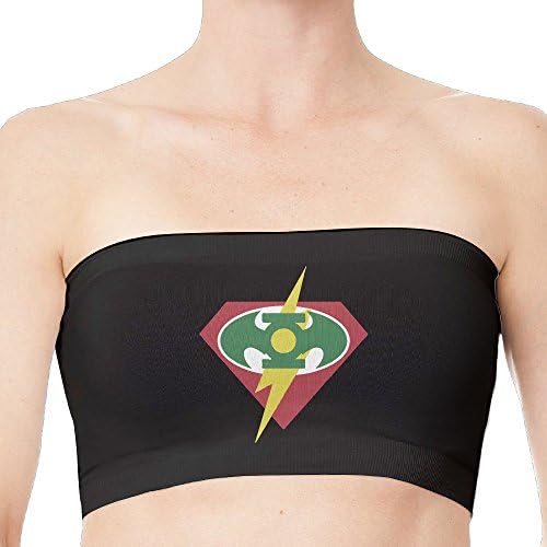 ALIIXUN2 Women's Superhero Logo Strapless Seamless Tube Bra Bandeau Top