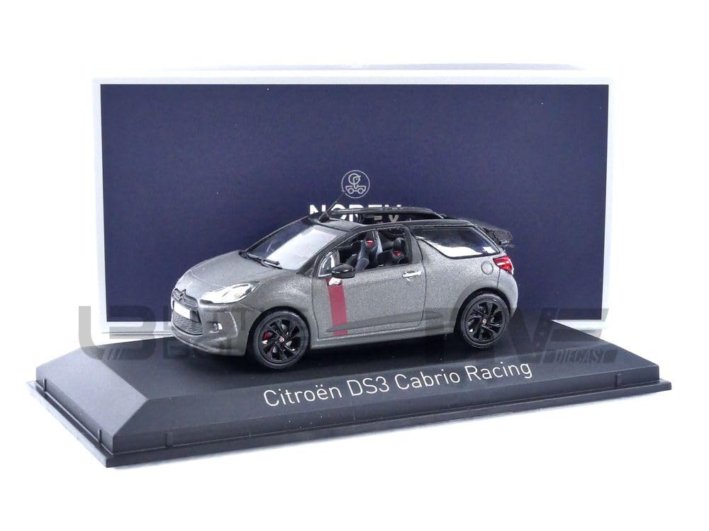 Norev 1:43 Scale 2014 Citroen DS3 Cabrio Racing Model Car (Matt Grey)
