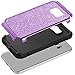 Galaxy S6 Case, Samsung S6 case, BENTOBEN 2 in 1 Glitter Bling Hybrid Slim Dual Layer Soft TPU Hard Covers Sparkly Shiny PU Leather Anti-slip Shockproof Protective Case for Samsung Galaxy S6, Purple