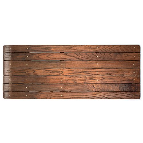 Lucky Bums Heirloom Collection Wooden Toboggan with Plaid Pad, Wood, 48- Inch - Thumbnail 2