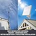 Outdoor TV Antenna for Multiple TVs,ANTOP 65 Miles Digital Amplified Outdoor RV/TV Antenna 360 Degree Omni Directional for UHF/VHF Reception Enhanced with Tools-Free Installation and Signal Splitter
