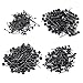 400-Piece 2/3/4/5mm Mixed Mini Black Glass Doll Eyes Kits Assortment for Needle Felting Bears Dolls Decoys Sewing (100Pcs Per Size, 4 Size)
