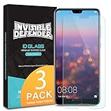 Ringke Tempered Glass Screen Protector Compatible with Huawei P20 Pro Invisible Defender 3-Pack Case Compatible Ultimate Clear Shield, High Definition Quality, 9H Hardness Technology