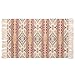 Bohemian Cotton Area Rug 2' x 4.3', KIMODE Woven Fringe Throw Rugs Print Tassel Geometric Welcome Door Mat Machine Washable Indoor outdoor Floor Runner Rug for Porch Kitchen Bathroom Living Room