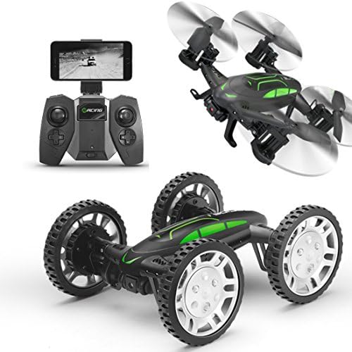 RC Quadcopter with HD Camera Flying Car Drone FPV Helicopter Toy for Kids DIY Beginner Aircraft Gift 2 Batteries