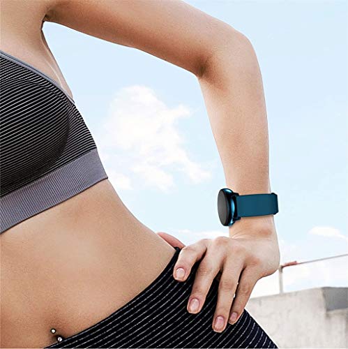 Bands for Samsung Galaxy Watch active, Tuscom Soft Silicone Sports Band Replacement Wrist Strap Adjustable Comfortable Wristband Bracelet Accessories Compatible Samsung Galaxy Watch active (Dark Blue)