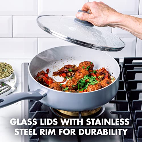 GreenPan Dover Healthy Ceramic Nonstick, 10 Piece Cookware Pots and