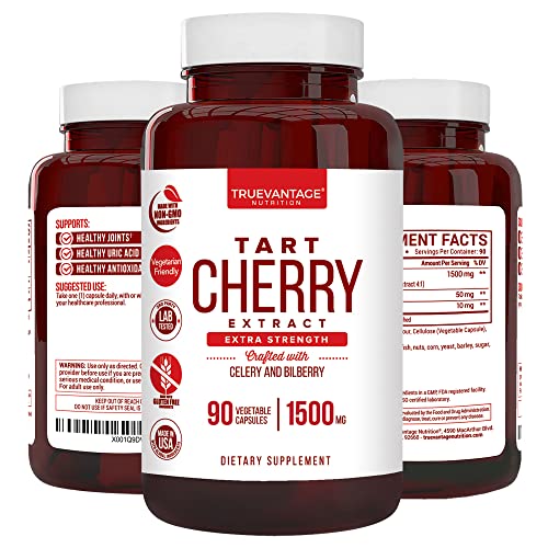 Tart Cherry Extract 1500mg Plus Celery Seed and Bilberry Extract Anti