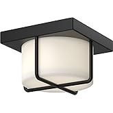 Kuzco Lighting FM45907-BK/OP Regalo Flush Mount LED, Black/Opal Glass