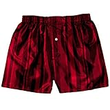 Royal Silk Fire Red Stripes Silk Boxers
