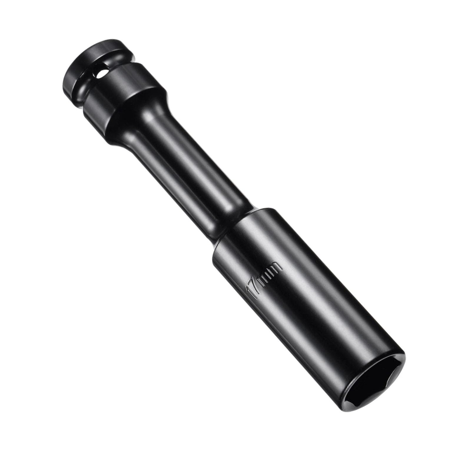 TOP-VIGOR Deep Impact Socket, 1/4 Inch Drive by 17mm Deep Impact Socket, Heat-Treated CR-V Steel 17mm Socket, 1/2 Drive 6-Point Socket for Car Home Repair