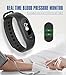 Fitness Tracker Blood Pressure Heart Rate ECG Monitoring For IPhone Android Phones Pedometer Calorie Sleep Tracker Waterproof - Black
