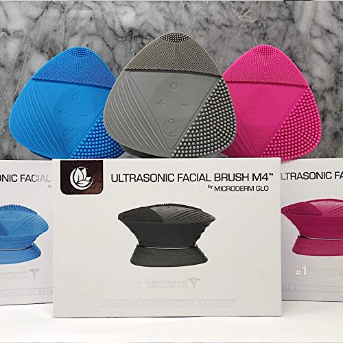 Silicone Sonic Facial Cleansing Brush - Anti Aging Beauty Massager for Normal, Sensitive, Combination Skin. Best Deep Cleaning Exfoliating Scrubber & Waterproof Rechargeable Face Mask Cleanser. PINK