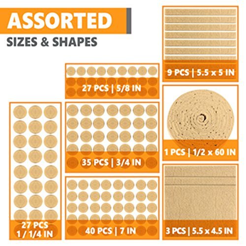 Heavy Duty Self Adhesive Furniture Felt Pads For Hard Surfaces