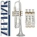 Zephyr 606S Deluxe Double-Braced Silver Trumpet w/Gold Trim Outfit