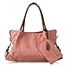 AB Earth 3 Pieces Women Hobo Handbag PU Leather Totes Matching Wallet Satchel Shoulder Bag, M898 (Pink)