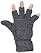 Yeeasy Men's Winter Gloves Warm Wool Knitted Convertible Fingerless Mittens Unisex (Dark Gray)