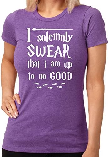Ilion Clothing Co Harry Potter Women'sI Solemnly Swear T-Shirt (X-Large, Purple Berry)