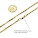 LAOYOU 4MM Mens Womens Necklace Stainless Steel Twisted Rope Chain Gold Hip Hop Rapper's Necklaces 16