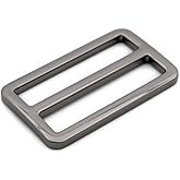 Loosco Flat Metal Adjuster Belt Sliders, 10 PCS Buckle Triglide for Strap Keeper Leathercraft Bag Belt Adjuster